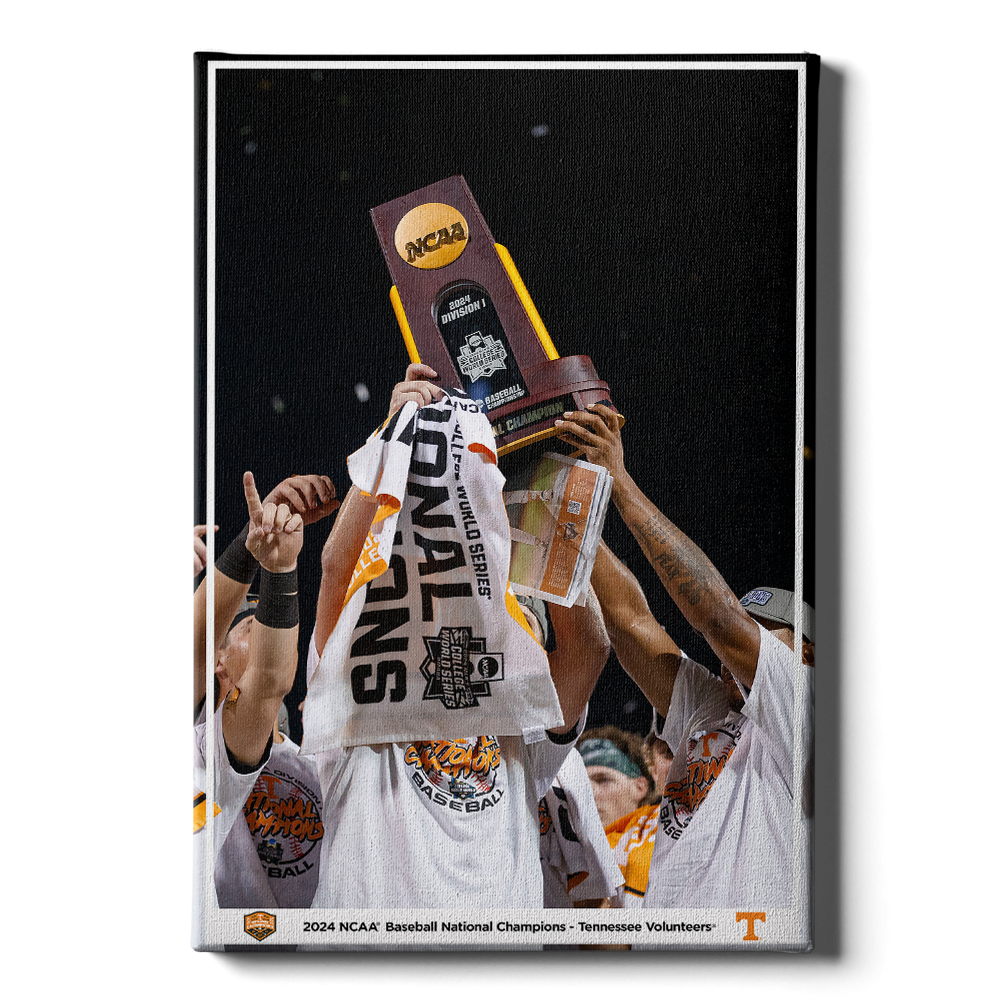 Tennessee Volunteers - 2024 NCAA Baseball National Champions Trophy - Vol Wall Art #Canvas