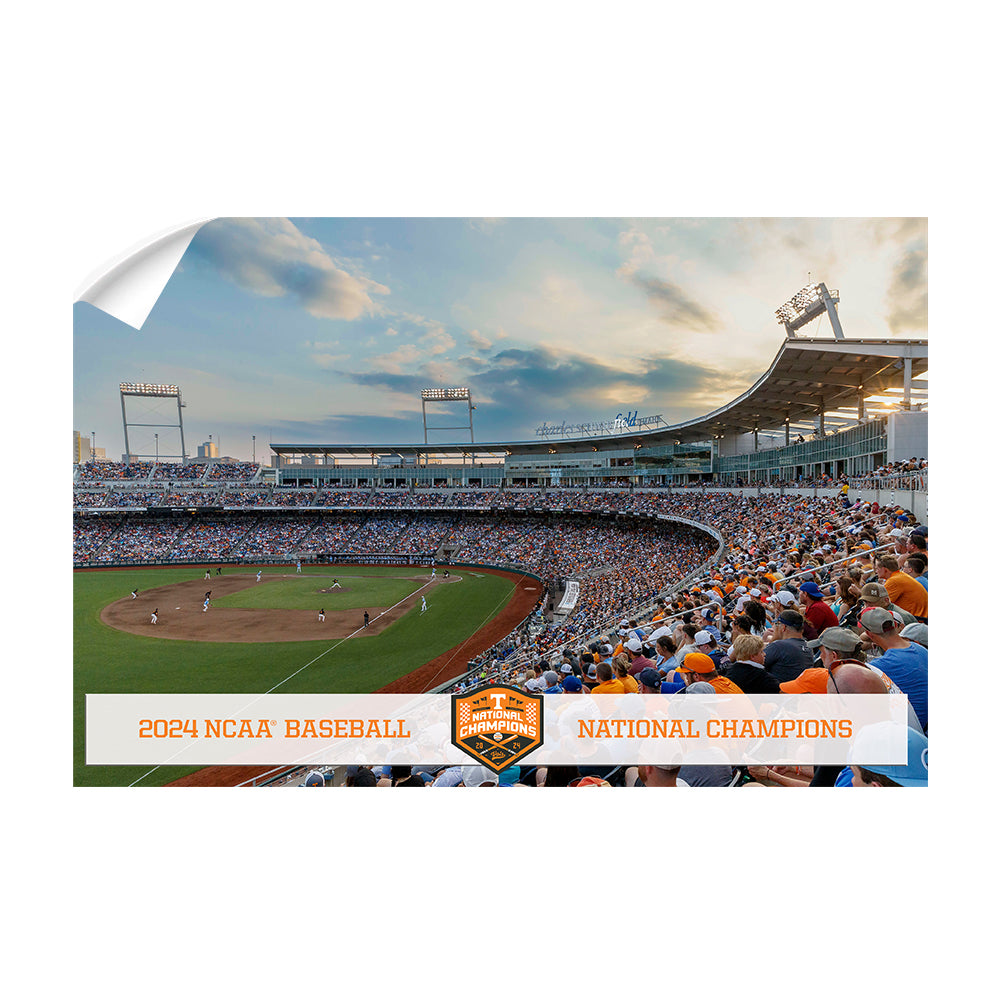 Tennessee Volunteers - 2024 NCAA Baseball National Champions - College Wall Art #Canvas