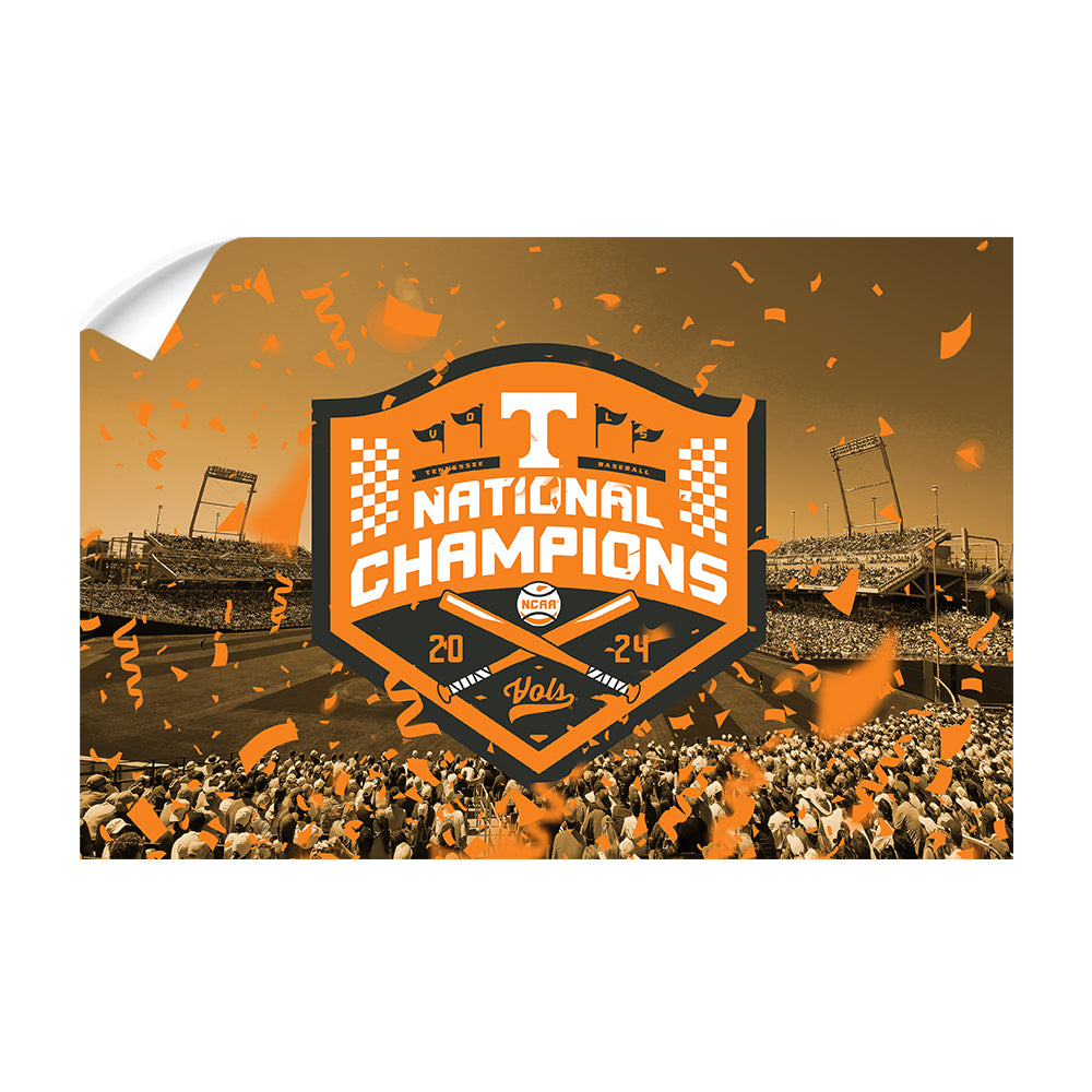 Tennessee Volunteers - Tennessee Orange NCAA Baseball National Champions - Vol Wall Art #Canvas