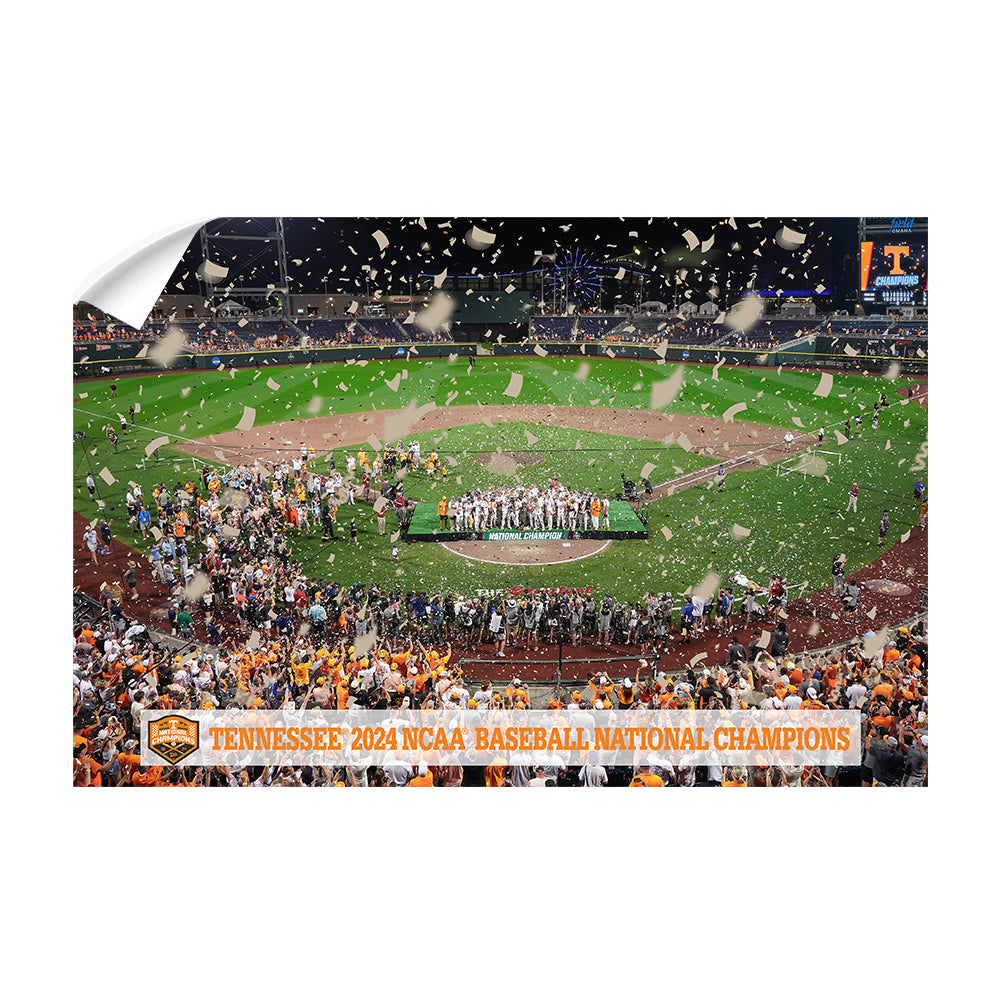 Tennessee Volunteers - Tennessee 2024 NCAA Baseball National Champions - Vol Wall Art #Canvas