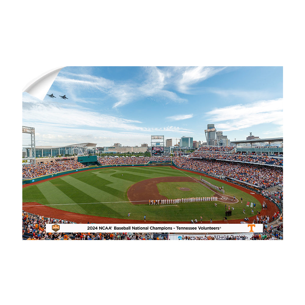 Tennessee Volunteers - 2024 NCAA Baseball National Champions Fly Over - College Wall Art #Canvas