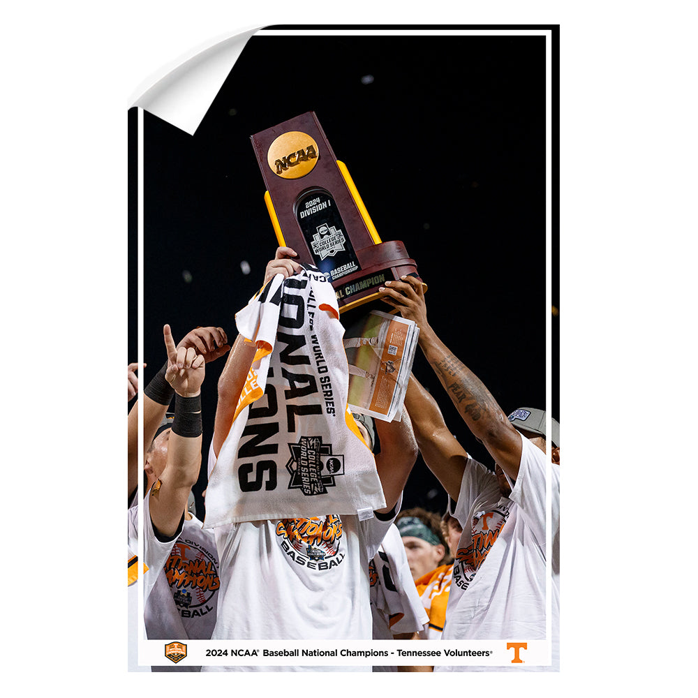 Tennessee Volunteers - 2024 NCAA Baseball National Champions Trophy - Vol Wall Art #Canvas