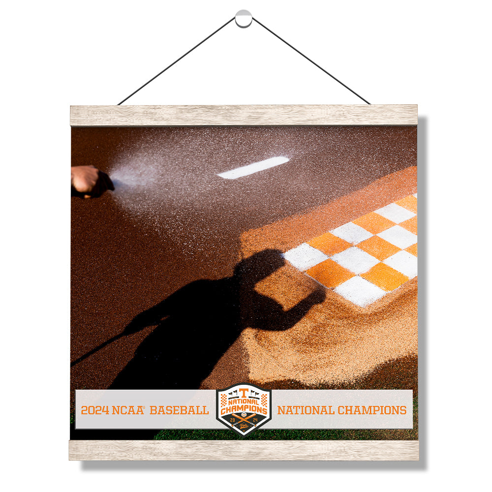Tennessee Volunteers - Checkered Pitching Mound NCAA Baseball National Champions - Vol Wall Art #Canvas