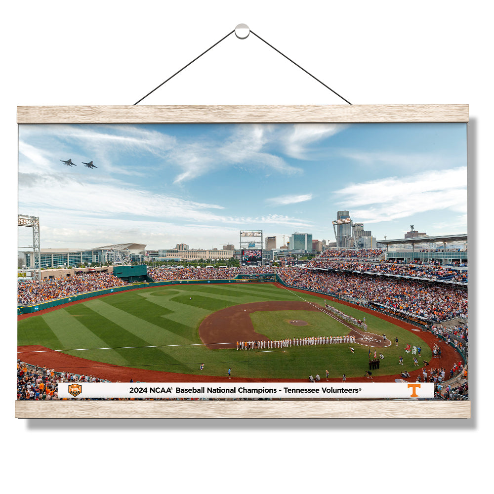 Tennessee Volunteers - 2024 NCAA Baseball National Champions Fly Over - College Wall Art #Canvas