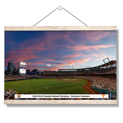 Tennessee Volunteers - 2024 NCAA Baseball National Champions Sunset - College Wall Art #Hanging Canvas