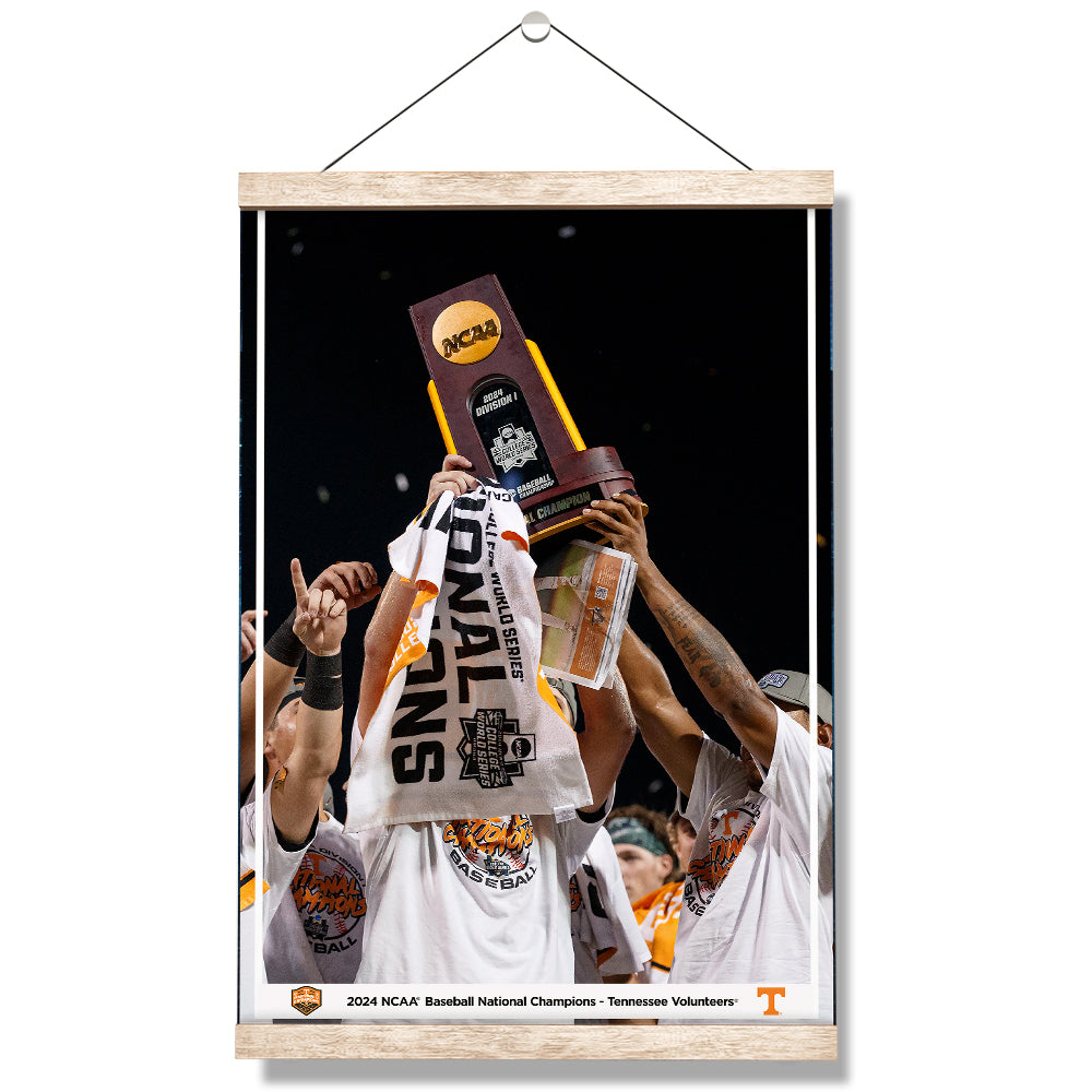 Tennessee Volunteers - 2024 NCAA Baseball National Champions Trophy - Vol Wall Art #Canvas