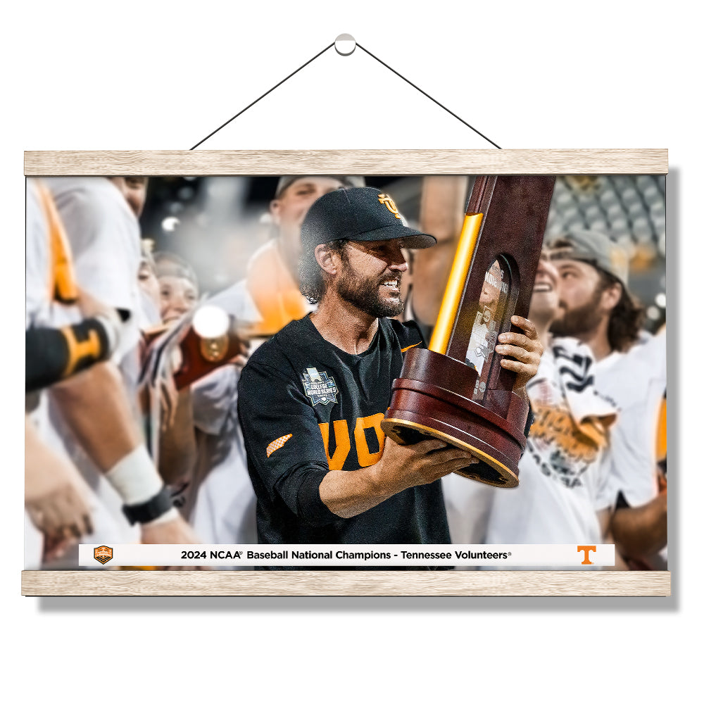 Tennessee Volunteers - Coach Vitello and the Trophy - Vol Wall Art #Canvas