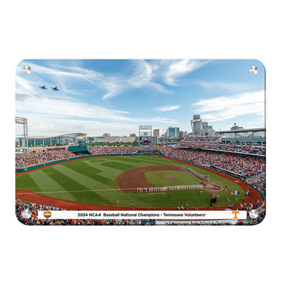 Tennessee Volunteers - 2024 NCAA Baseball National Champions Fly Over - College Wall Art #Metal