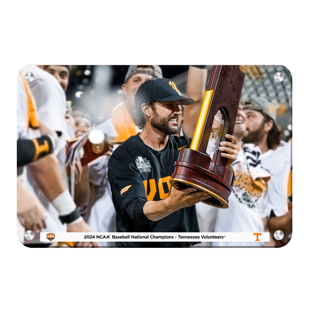 Tennessee Volunteers - Coach Vitello and the Trophy - Vol Wall Art #Canvas