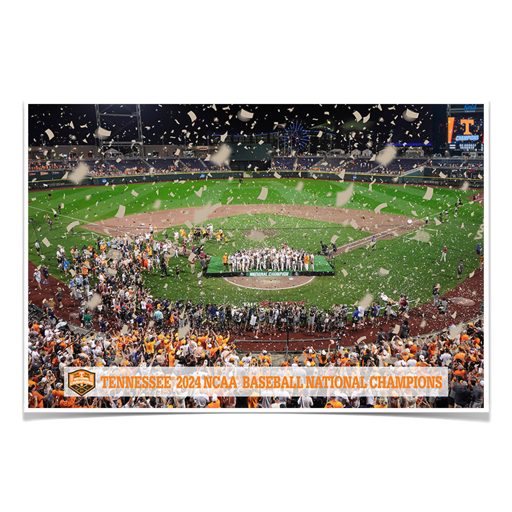 Tennessee Volunteers - Tennessee 2024 NCAA Baseball National Champions - Vol Wall Art #Canvas