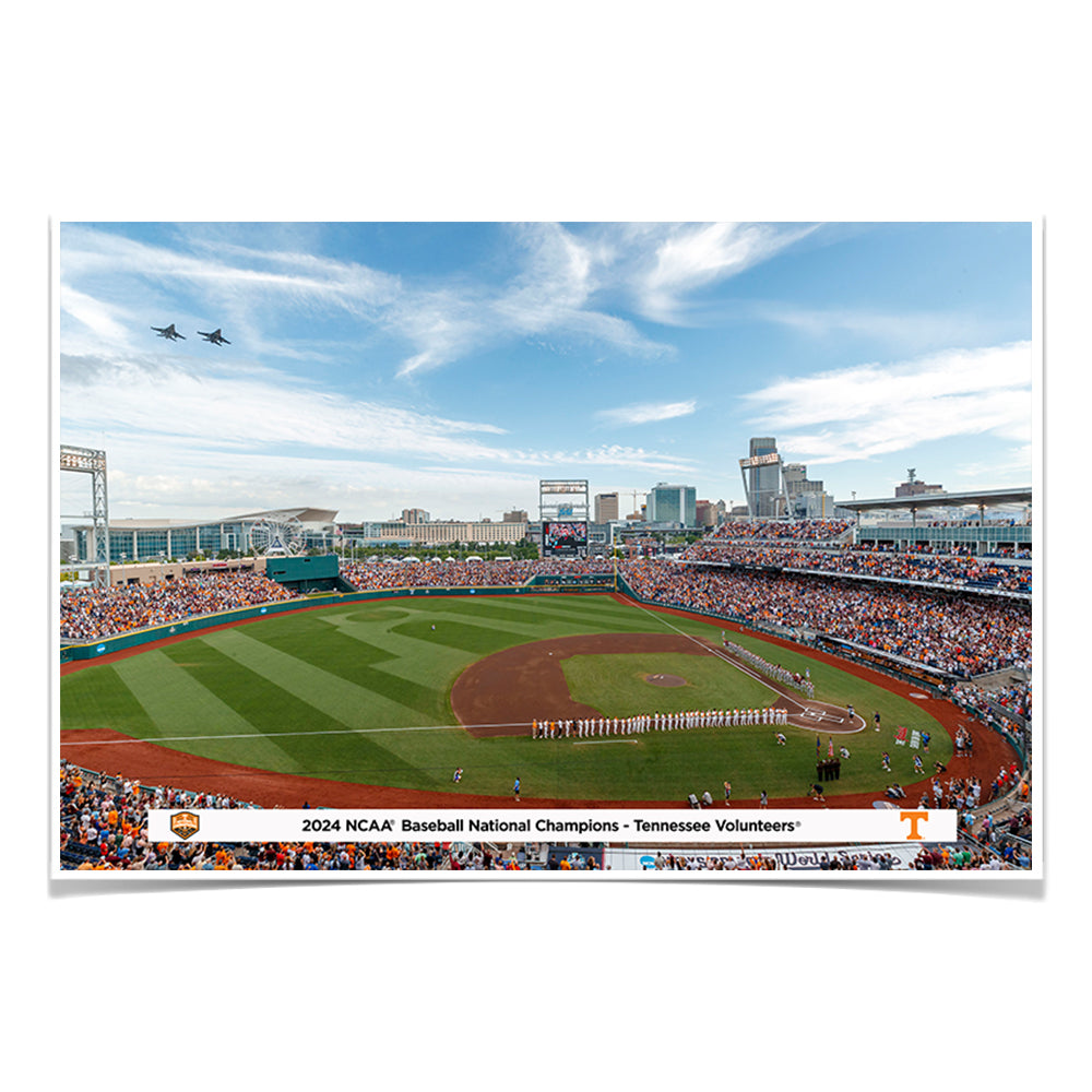 Tennessee Volunteers - 2024 NCAA Baseball National Champions Fly Over - College Wall Art #Canvas