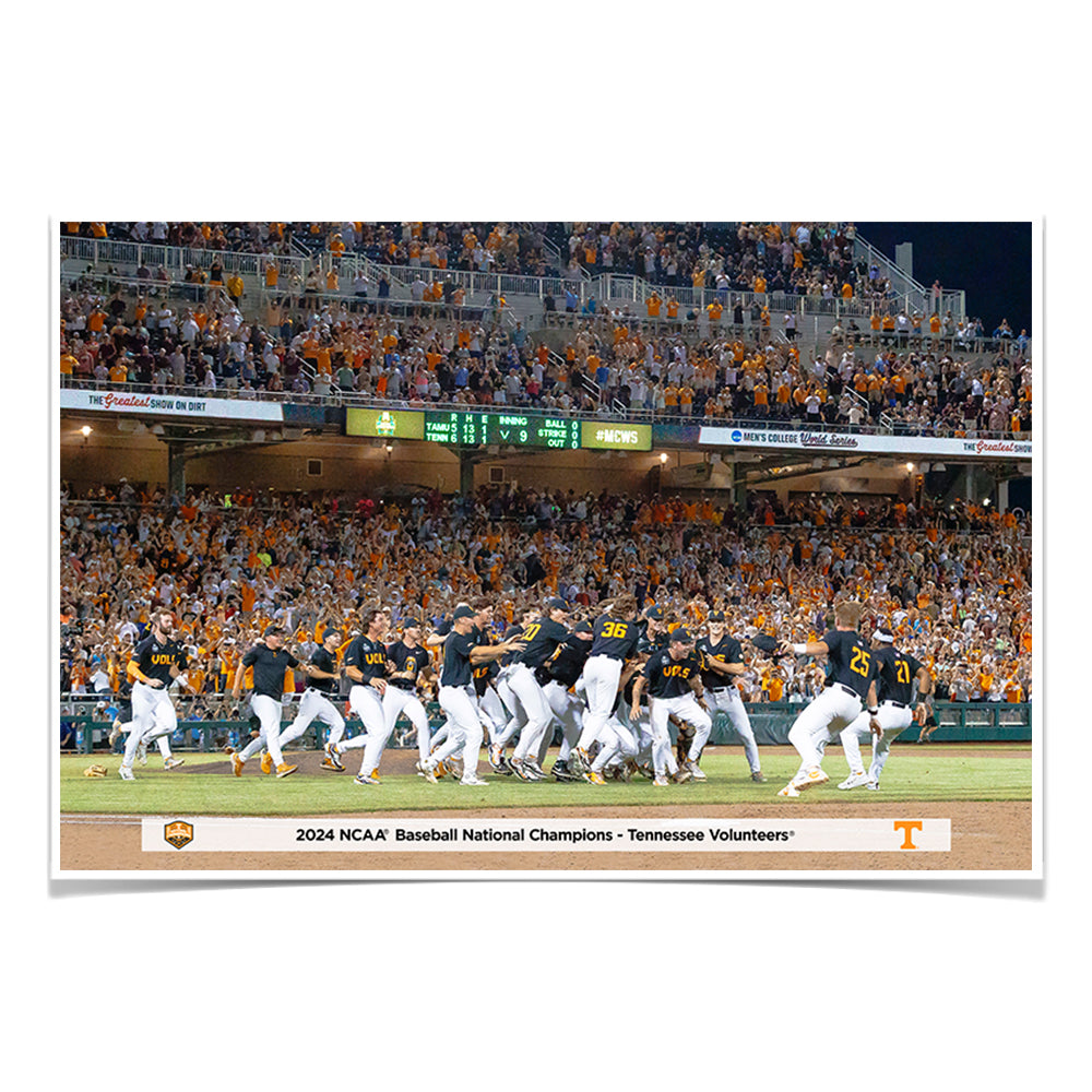 Tennessee Volunteers - 2024 NCAA Baseball National Champions Victory - Vol Wall Art #Canvas