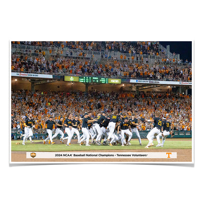 Tennessee Volunteers - 2024 NCAA Baseball National Champions Victory - Vol Wall Art #Poster