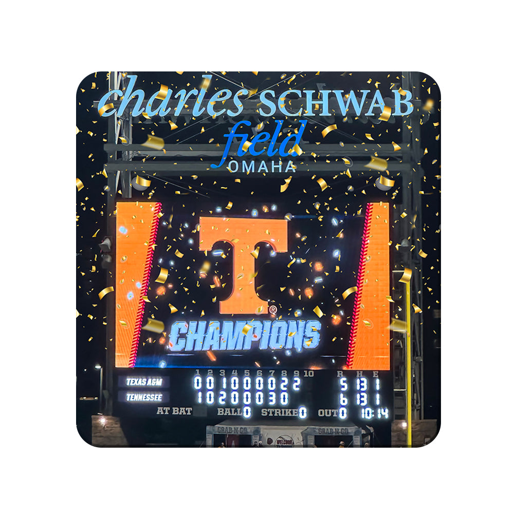 Tennessee Volunteers - Tennessee NCAA Baseball National Champions Score Board - College Wall Art #Canvas