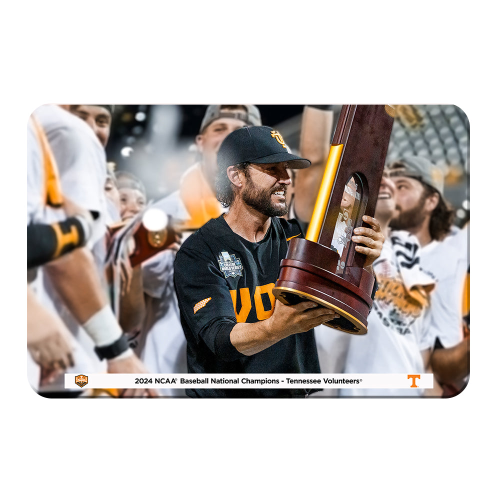 Tennessee Volunteers - Coach Vitello and the Trophy - Vol Wall Art #Canvas