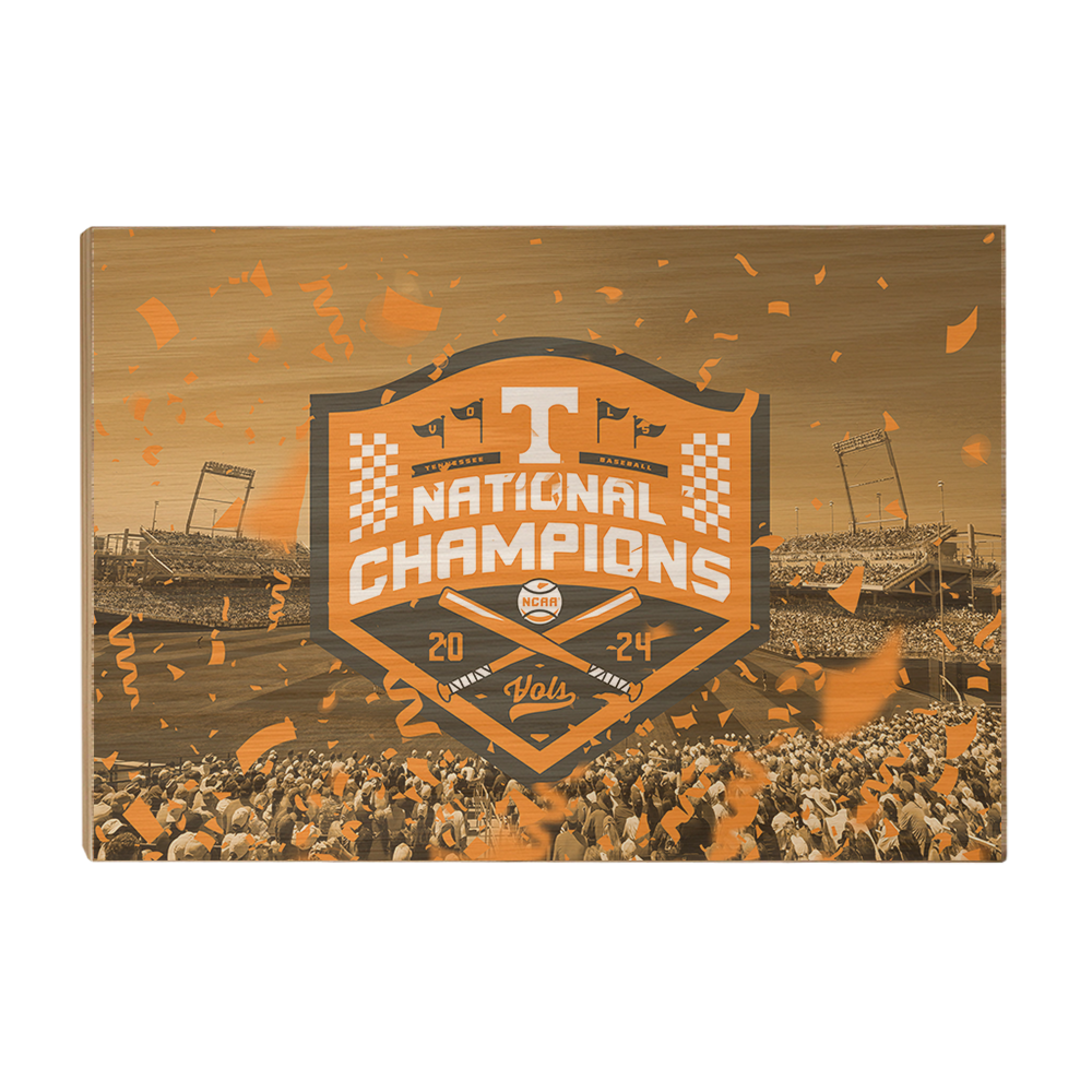 Tennessee Volunteers - Tennessee Orange NCAA Baseball National Champions - Vol Wall Art #Canvas
