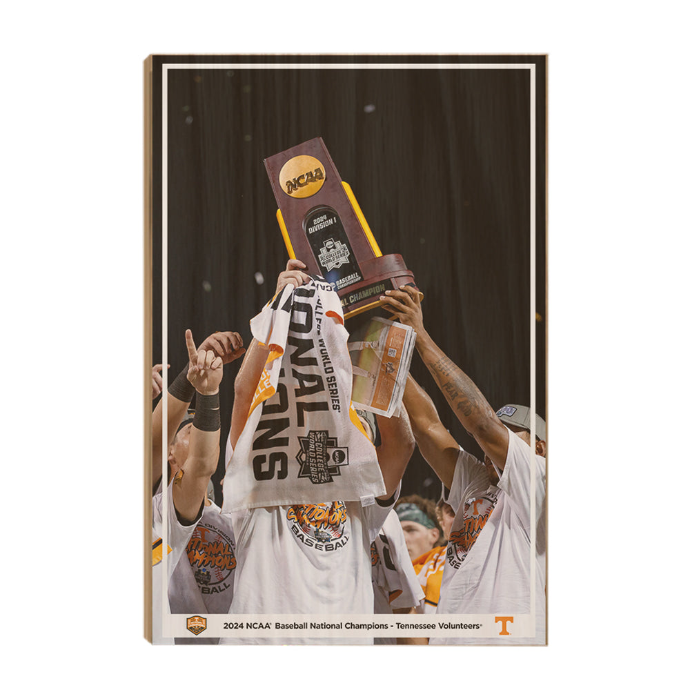 Tennessee Volunteers - 2024 NCAA Baseball National Champions Trophy - Vol Wall Art #Canvas