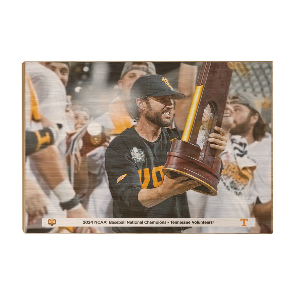 Tennessee Volunteers - Coach Vitello and the Trophy - Vol Wall Art #Canvas