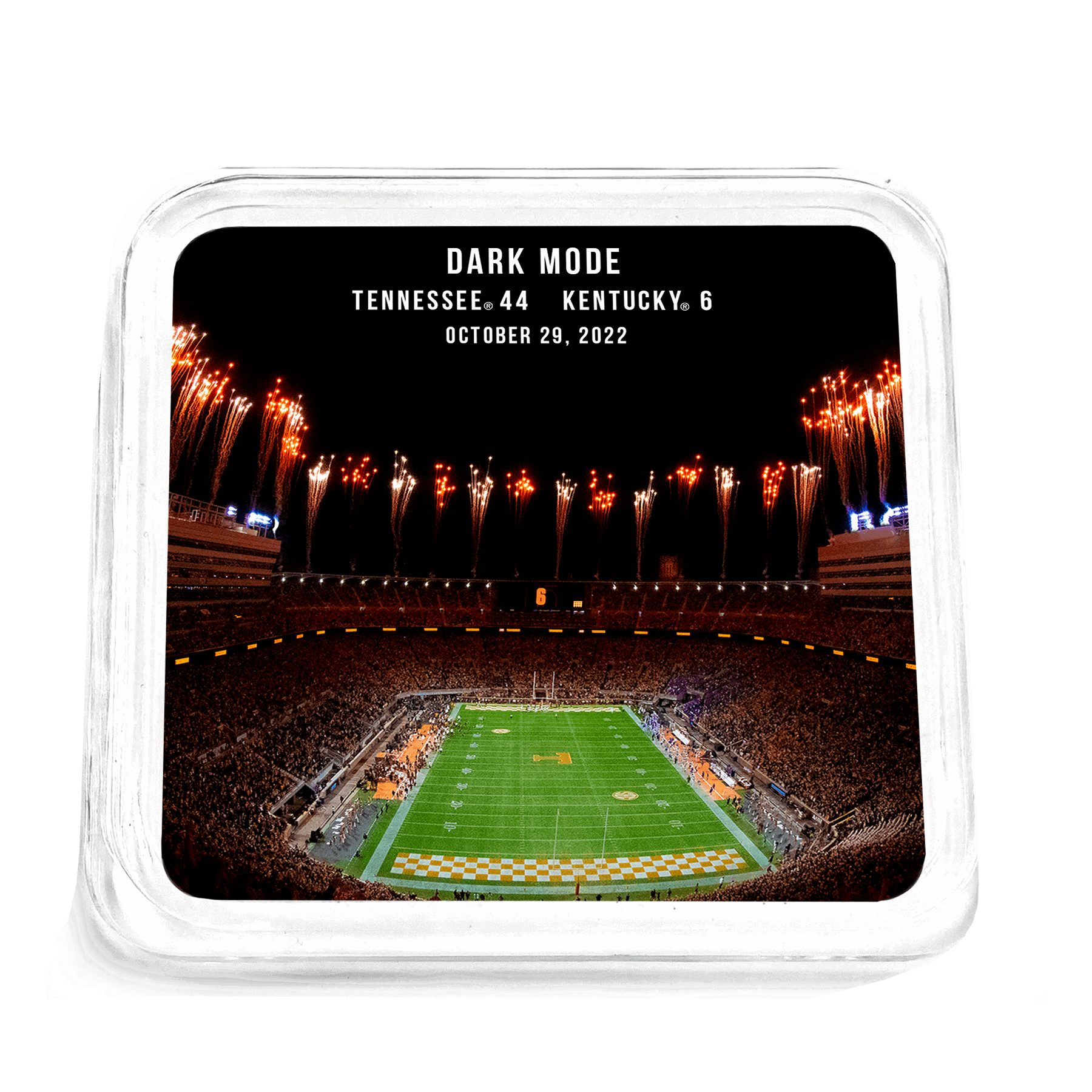 Tennessee Volunteers - 2022 Tennessee Football Commemorative Acrylic Drink Coaster Set - Includes Orange Bowl Victory