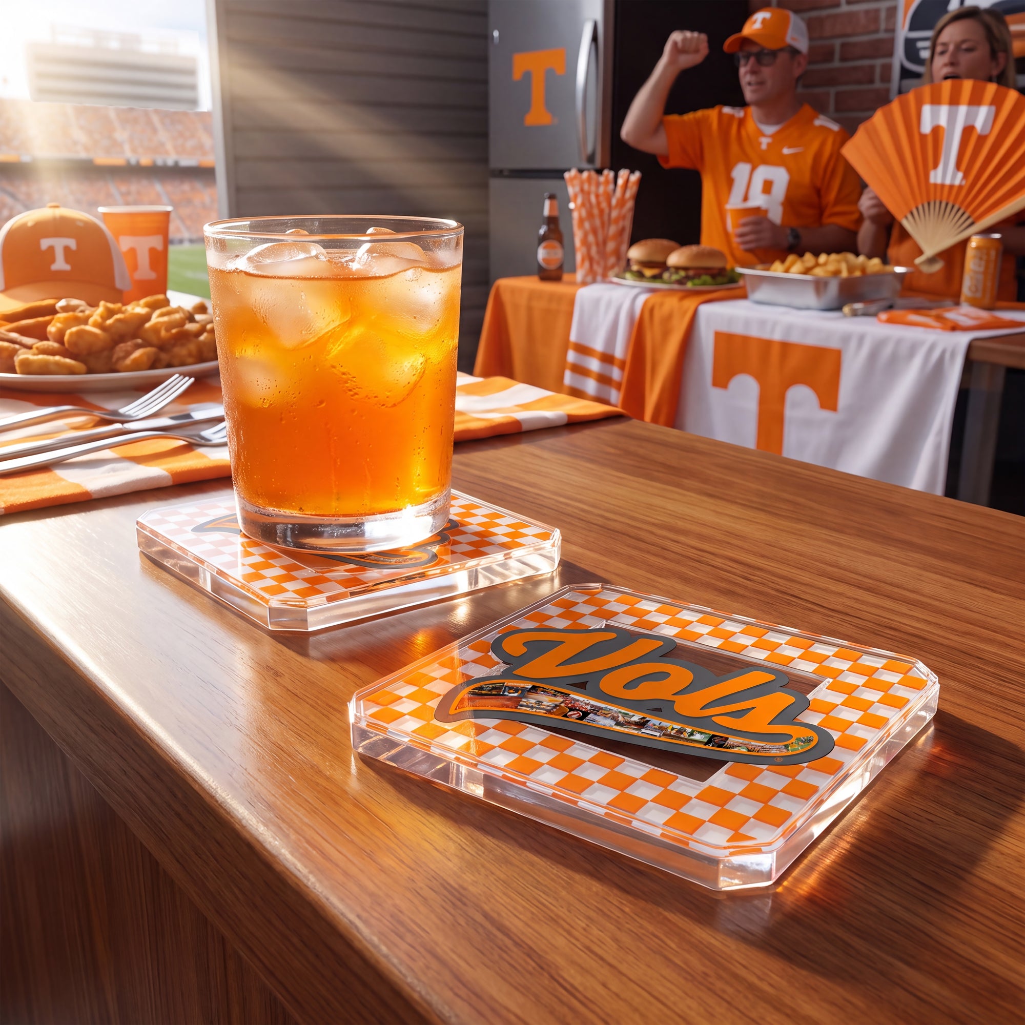 Tennessee Volunteers -  Checker Vols Drink Coaster