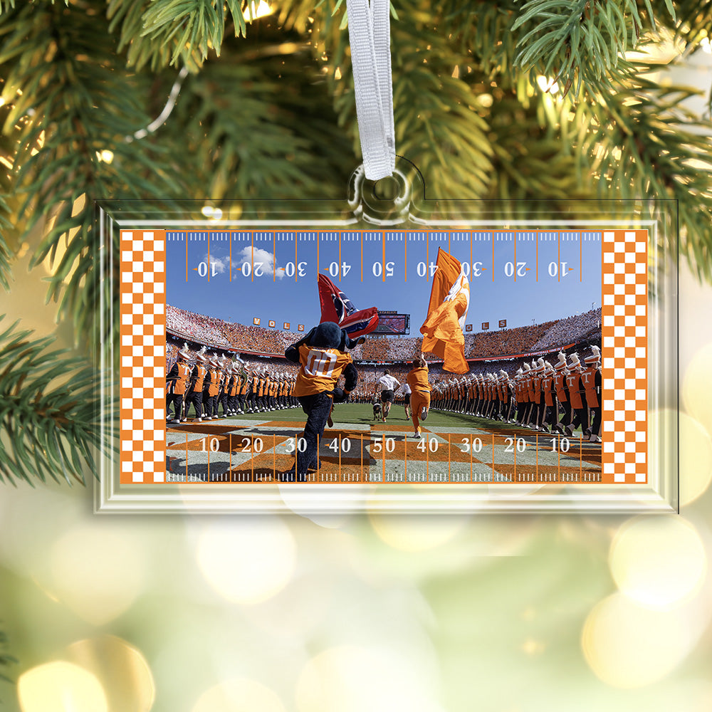 Tennessee Volunteers - Running into Checkerd Neyland Ornament & Bag Tag