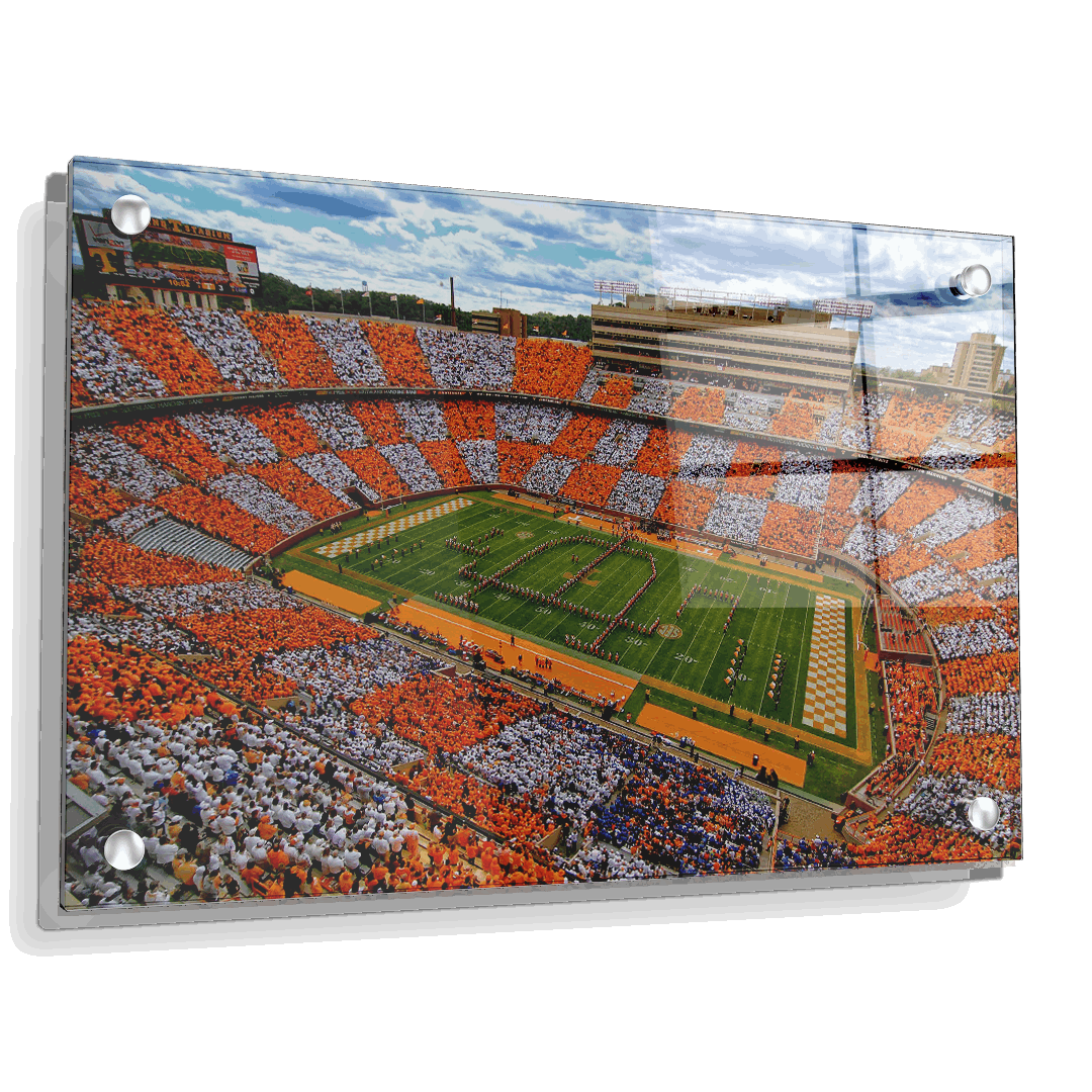 Tennessee Volunteers - Aerial Neyland Checkerboard - College Wall Art #Canvas