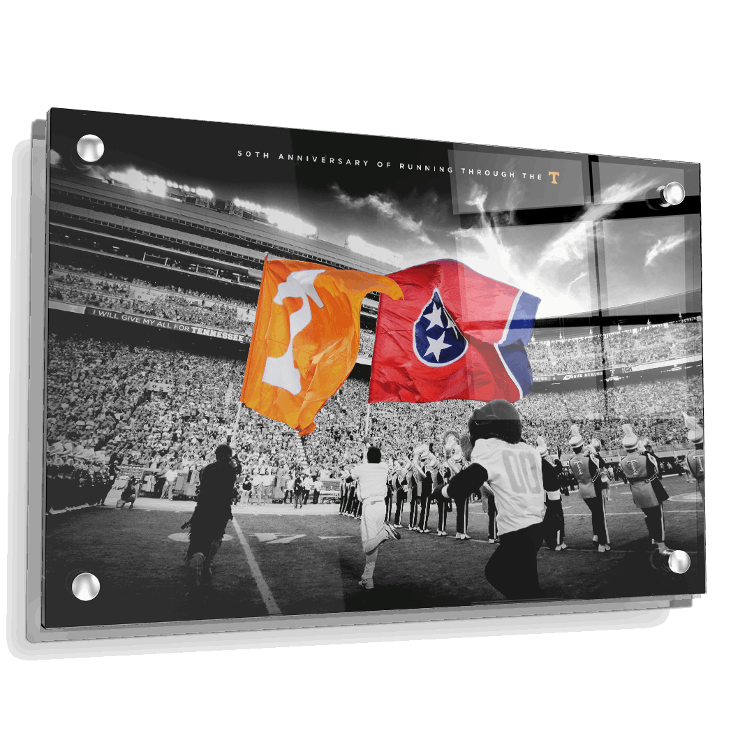 Tennessee Volunteers - 50 Years Running Through the T - College Wall Art #Canvas