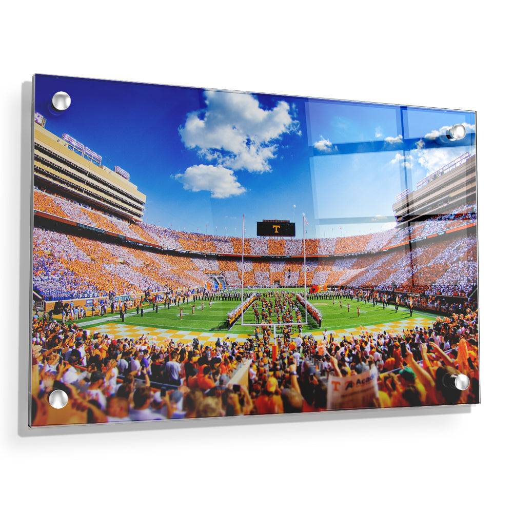 Tennessee Volunteers - Reverse Checkerboard Running thru the T - College Wall Art #Canvas