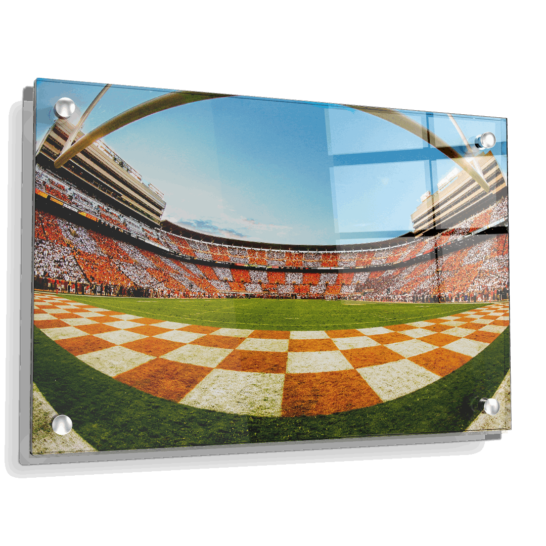 Tennessee Volunteers - Checkerboard Neyland Fisheye - College Wall Art #Canvas