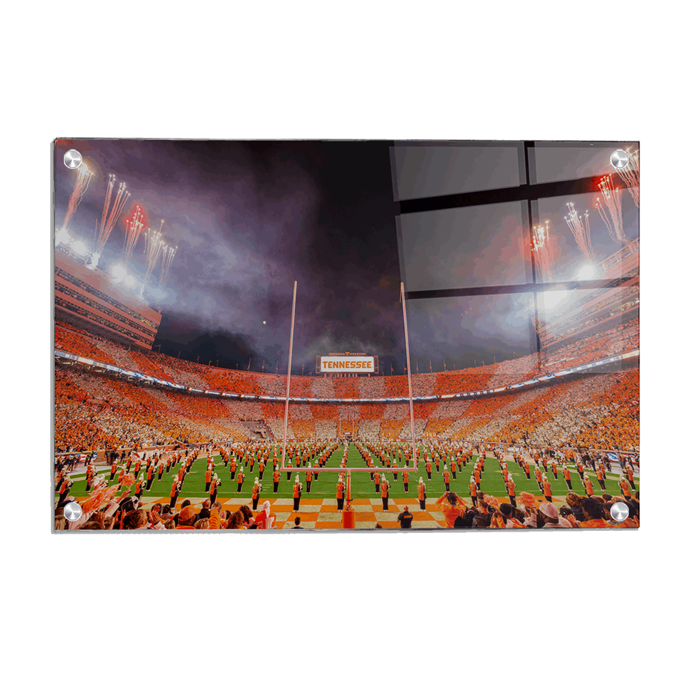 Tennessee Volunteers - Checkerboard Neyland and Pride of the Southland Band - College Wall Art #Canvas