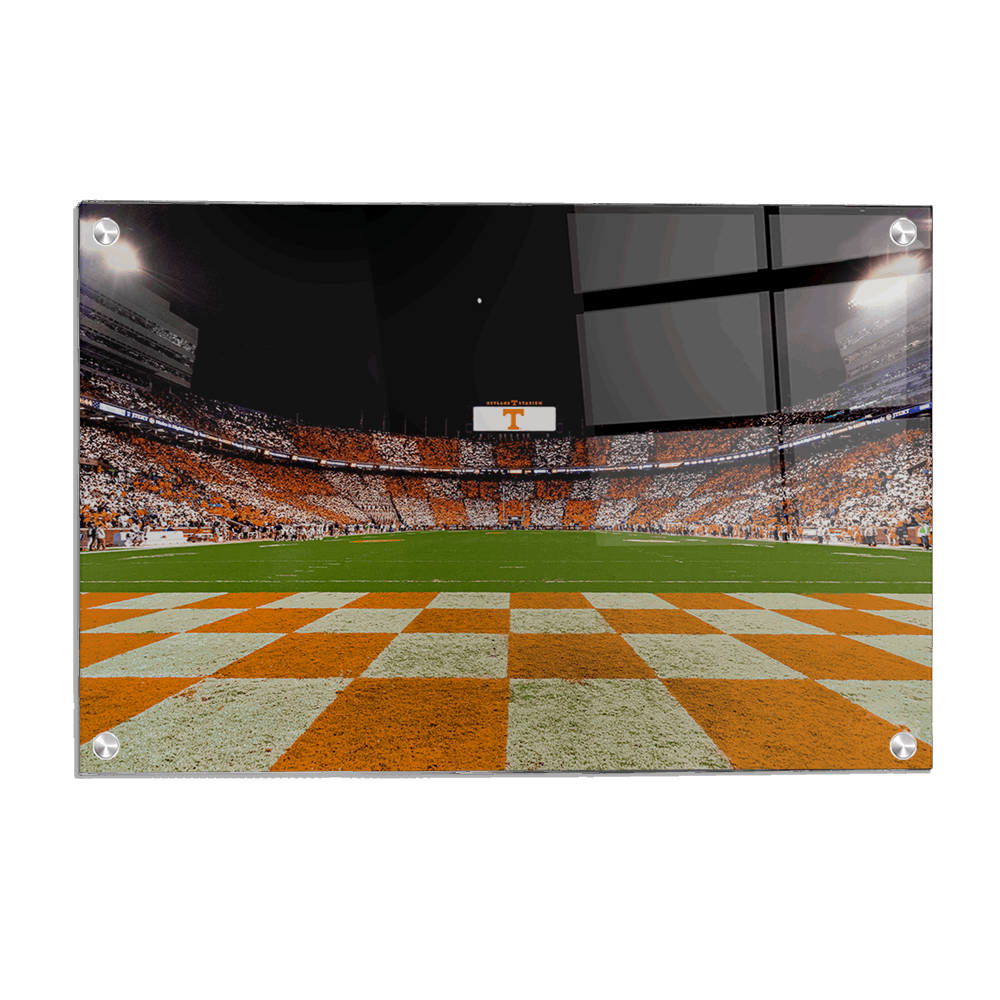 Tennessee Volunteers - Checkerboard Neyland Under the Lights - College Wall Art #Canvas