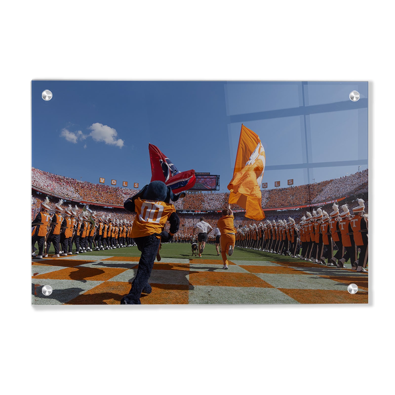 Tennessee Volunteers - Running into Checkered Neyland - College Wall Art #Canvas