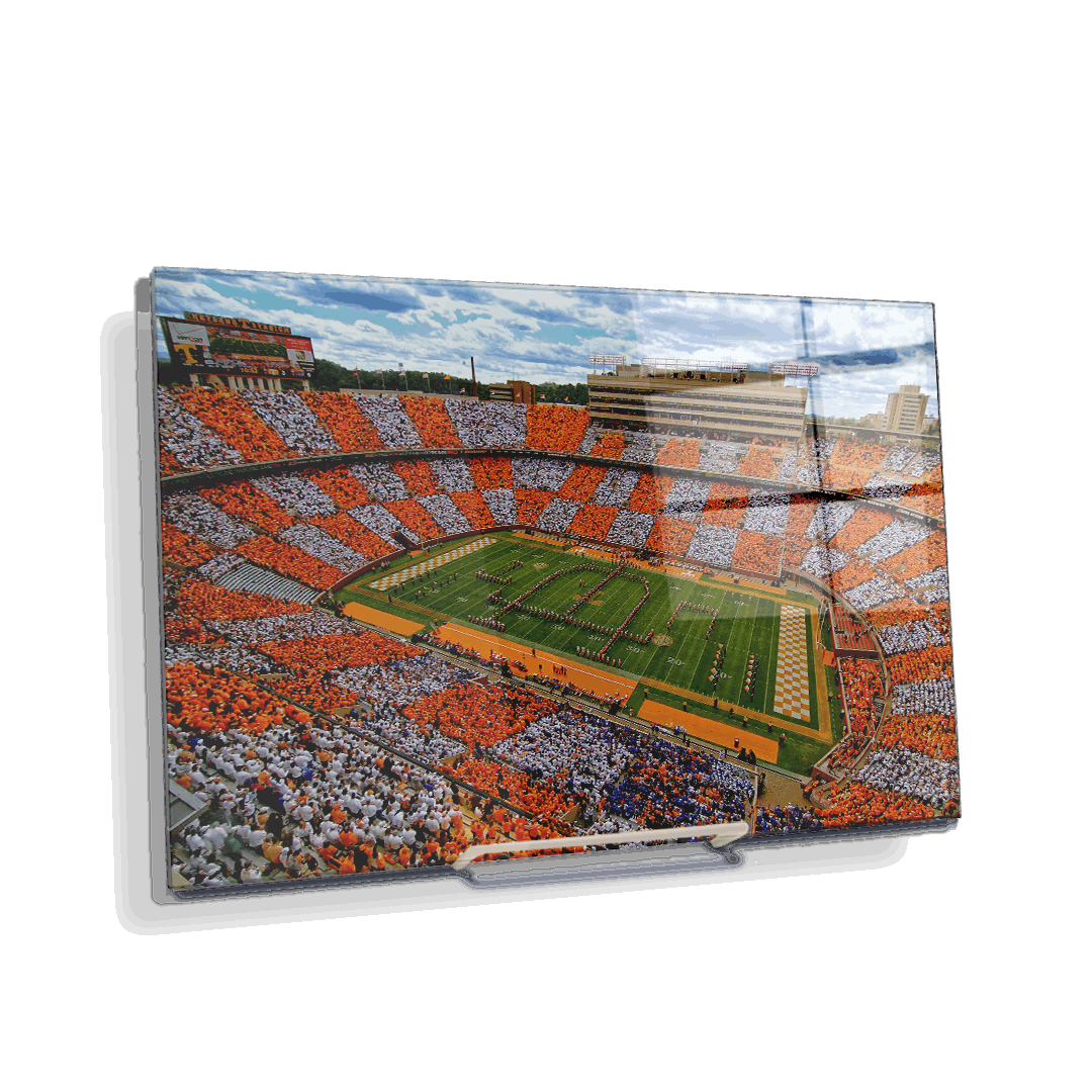 Tennessee Volunteers - Aerial Neyland Checkerboard - College Wall Art #Canvas