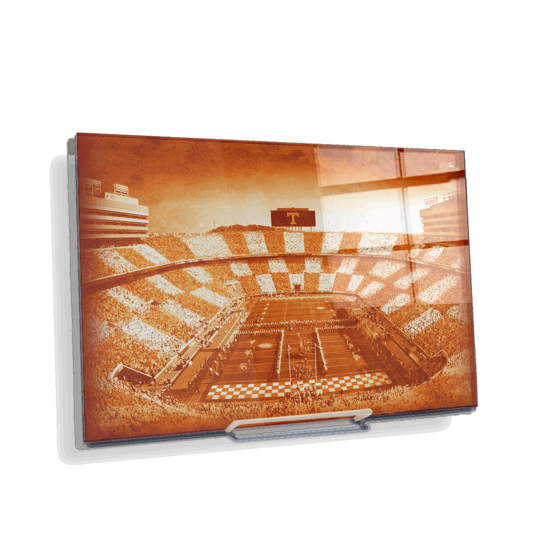 Tennessee Volunteers - Antique Neyland Checkerboard - College Wall Art #Canvas