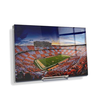 Tennessee Volunteers - Checkerboard Sunset - College Wall Art #Acrylic Mini