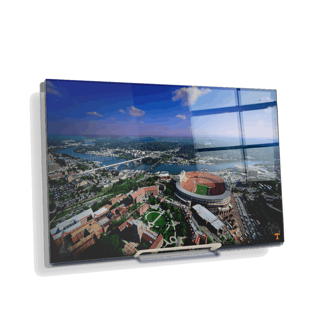 Tennessee Volunteers - Aerial Neyland on the Tennessee River - College Wall Art #Canvas