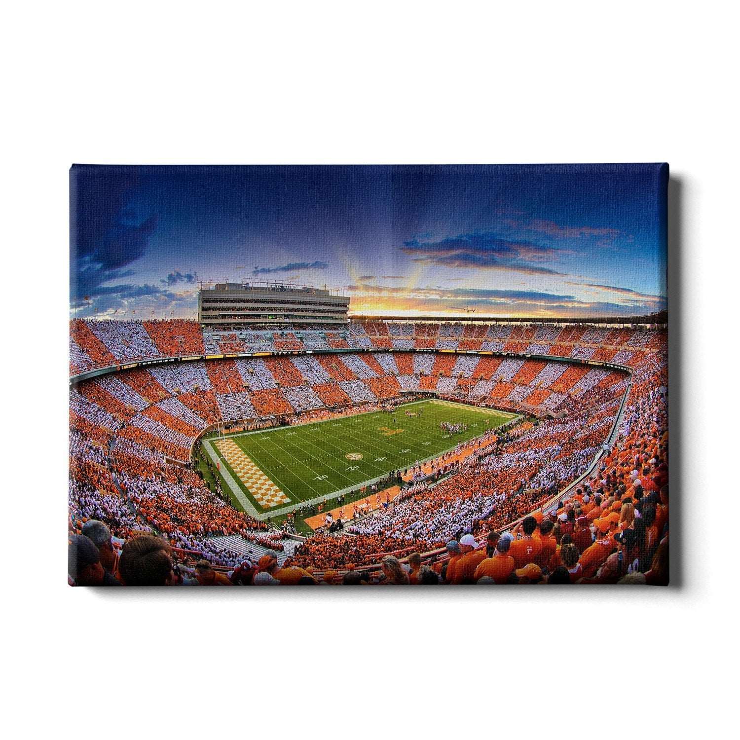 Tennessee Volunteers - Checkerboard Sunset - College Wall Art #Canvas
