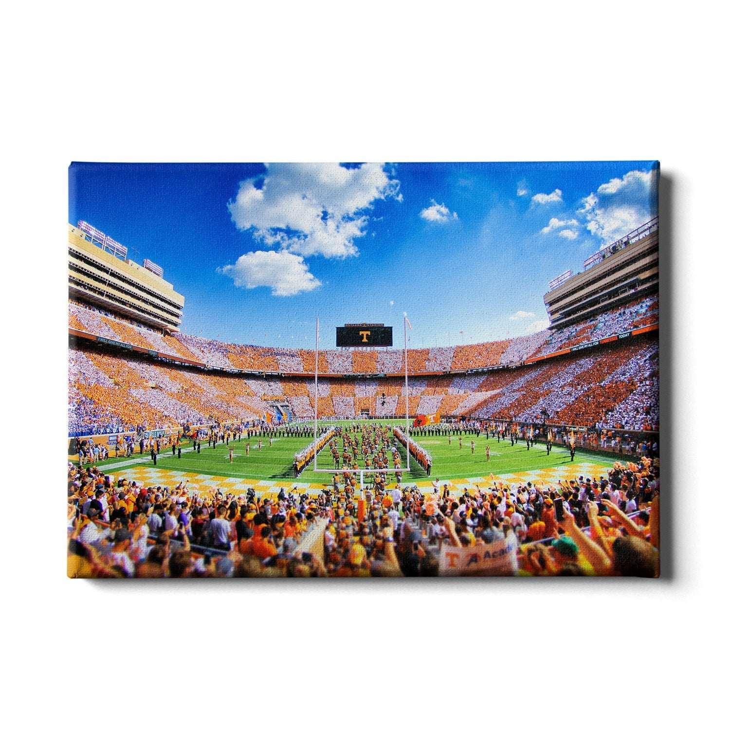 Tennessee Volunteers - Reverse Checkerboard Running thru the T - College Wall Art #Canvas