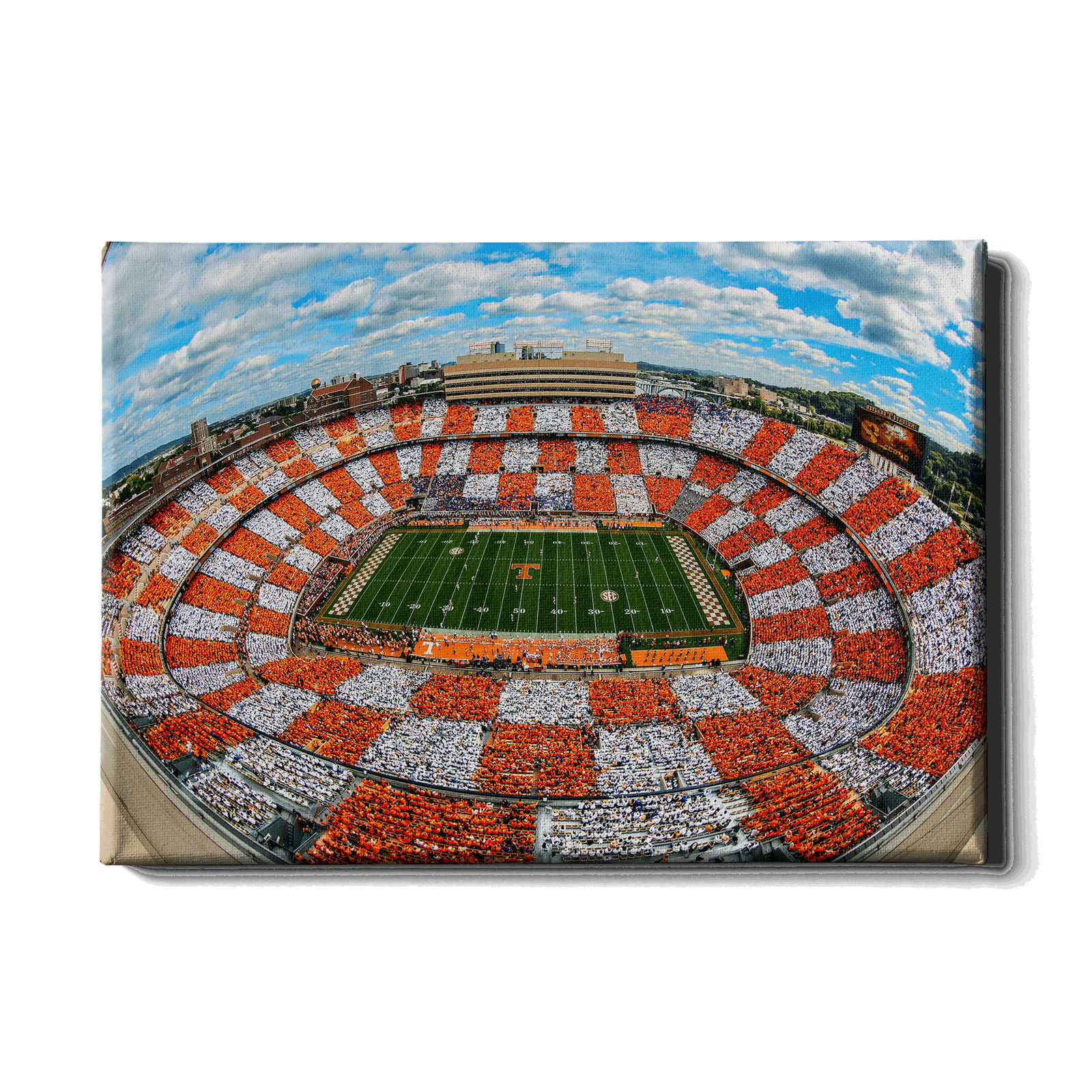 Tennessee Volunteers - Aerial Fisheye Checkerboard Neyland - College Wall Art #Canvas