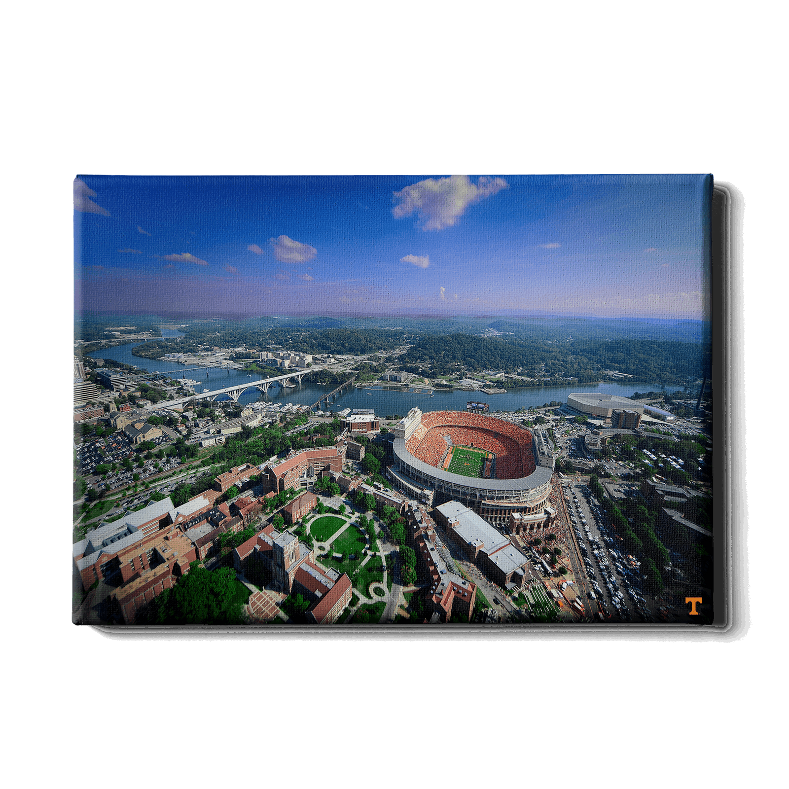 Tennessee Volunteers - Aerial Neyland on the Tennessee River - College Wall Art #Canvas