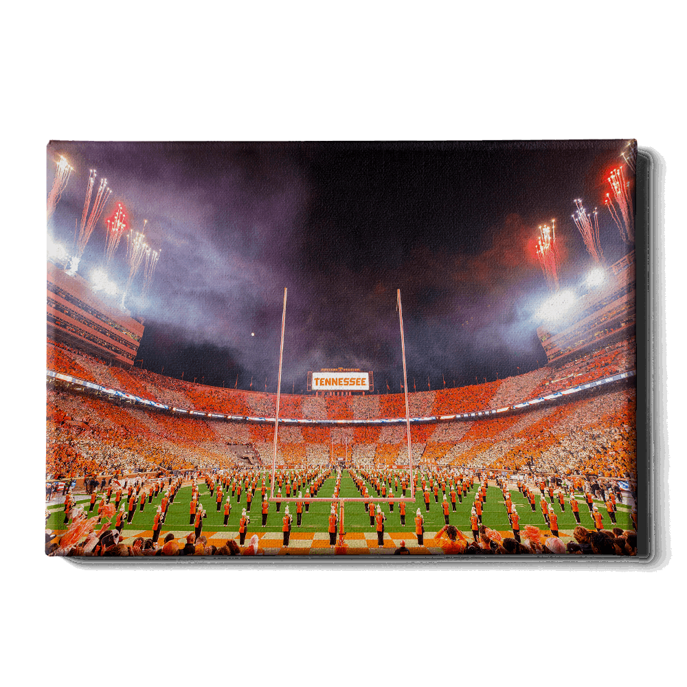 Tennessee Volunteers - Checkerboard Neyland and Pride of the Southland Band - College Wall Art #Canvas