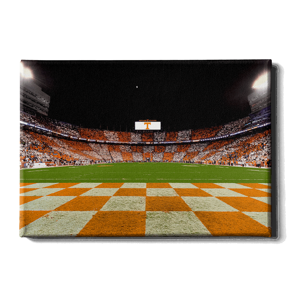 Tennessee Volunteers - Checkerboard Neyland Under the Lights - College Wall Art #Canvas