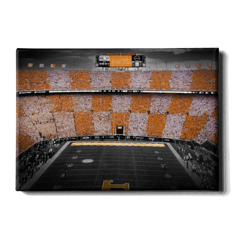Tennessee Volunteers - Checkerboard Neyland Vols Win! - College Wall Art #Canvas