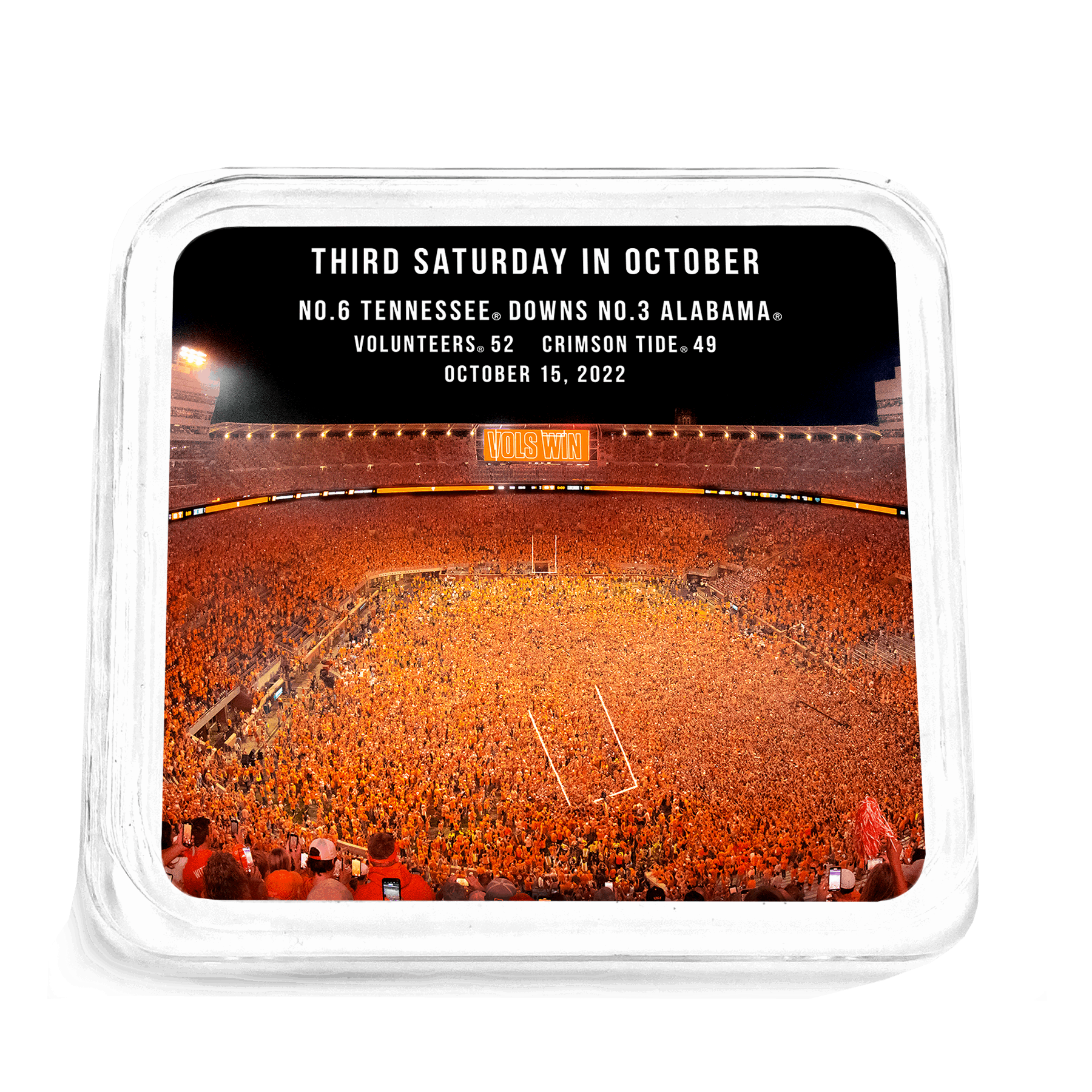 Tennessee Volunteers -  Third Saturday in October Tennessee Downs Alabama