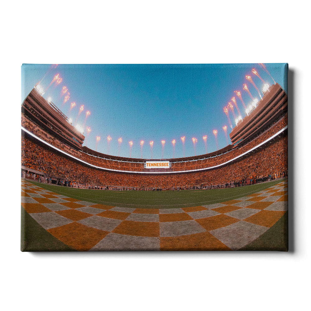 Tennessee Volunteers - Fisheye View Neyland Stadium - College Wall Art  #Canvas