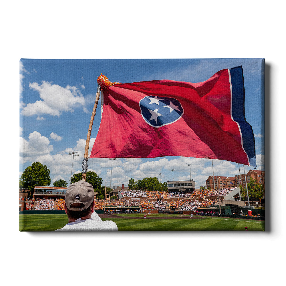Tennessee Volunteers - Tennessee Baseball Checkered - Vol Wall Art #Canvas