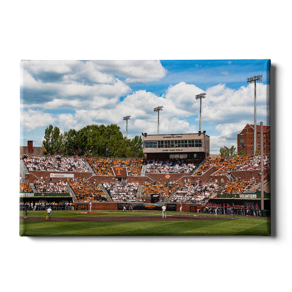 Tennessee Volunteers - Checkered Lindsey Nelson Stadium - Vol Wall Art #Canvas