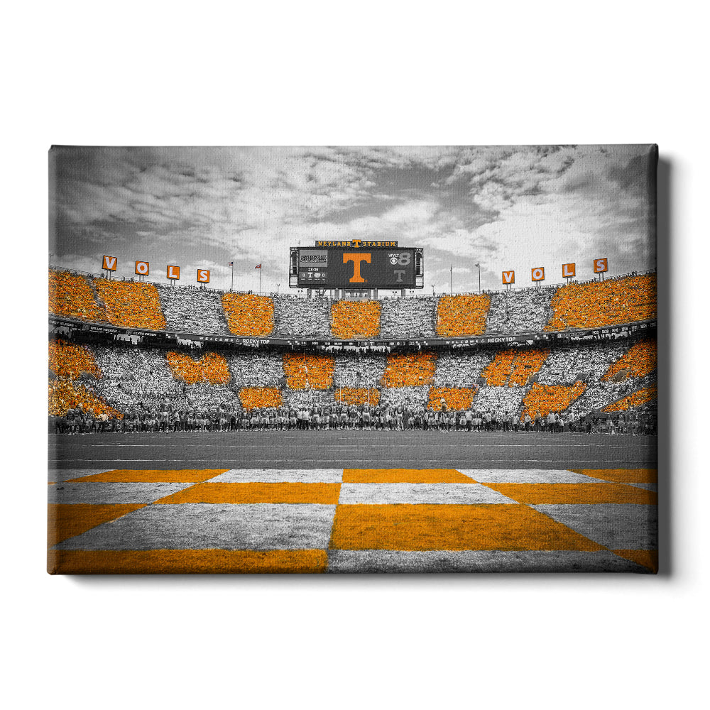 Tennessee Volunteers - Checkerboard Neyland - Vol Wall Art  #Canvas