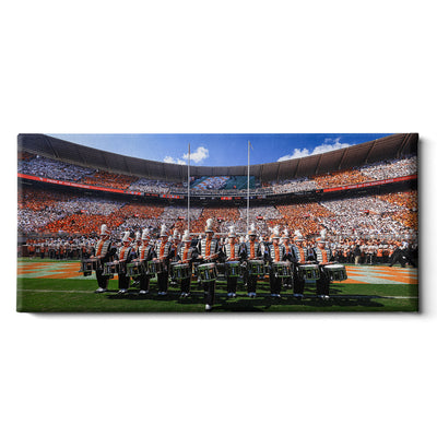 Tennessee Volunteers - Pride of the Southland Drumline Panoramic - Vol Wall Art #Canvas