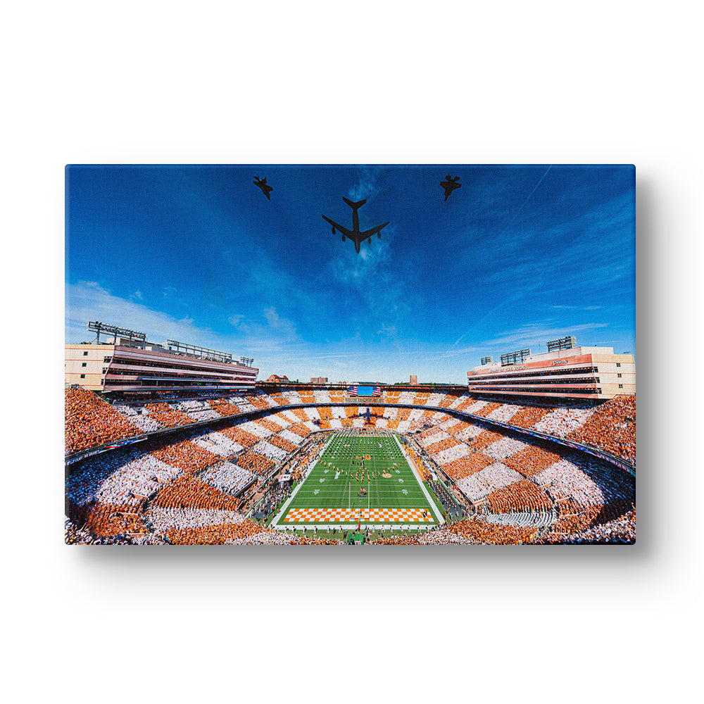 Tennessee Volunteers - National Anthem Flyover - Vol Wall Art #Canvas